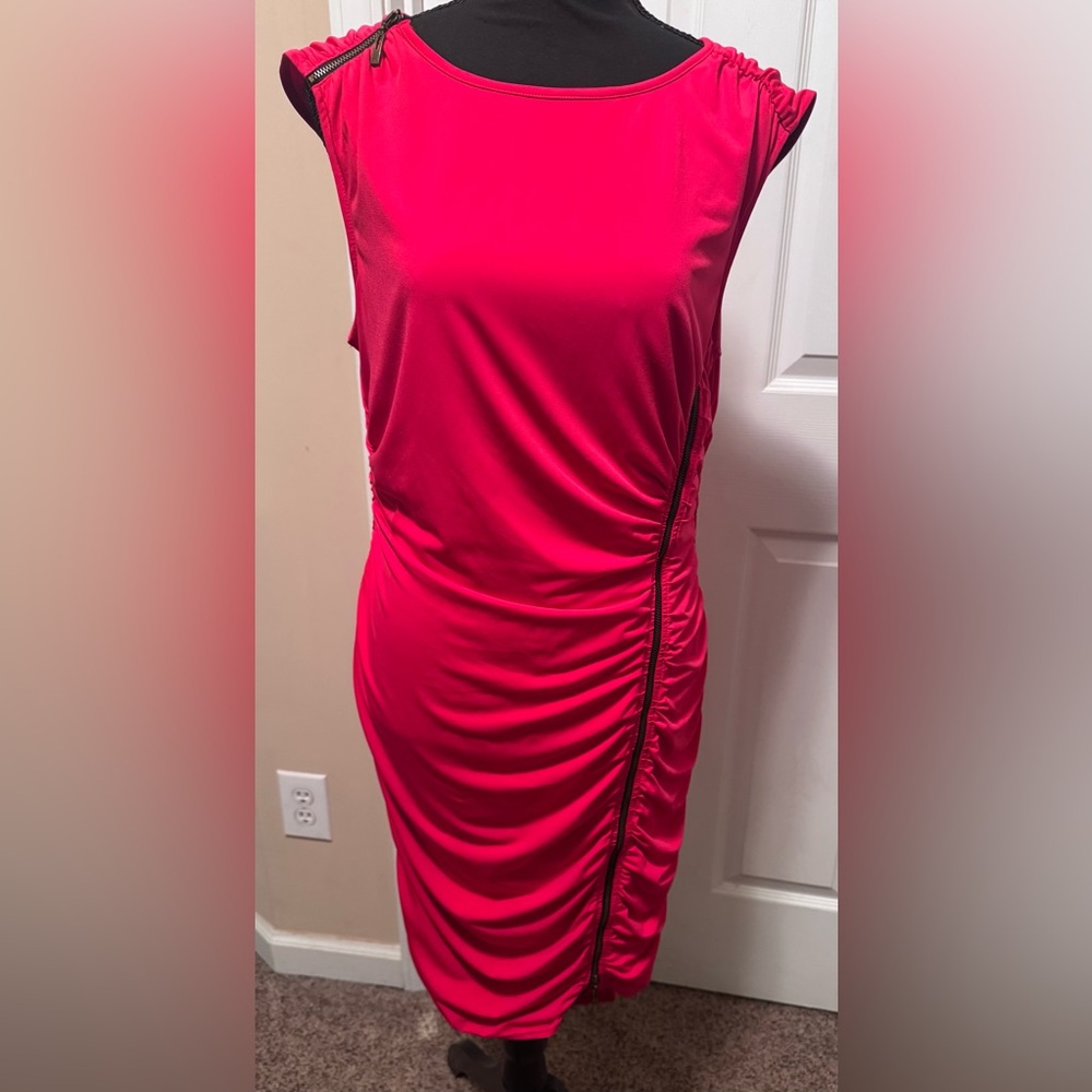 Chic Asymmetrical Pink Dress